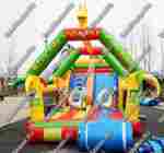 Коммерческий надувной батут "В гостях у жирафа", 9x4x5 м