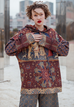 Худи «Дама с единорогом», по мотивам серии средневековых гобеленов «Дама с единорогом»