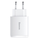 Зарядное устройство Baseus Compact Quick Charger 2U+C 30W - White