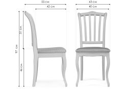 Деревянный стул Виньетта белый / лайн белый люкс