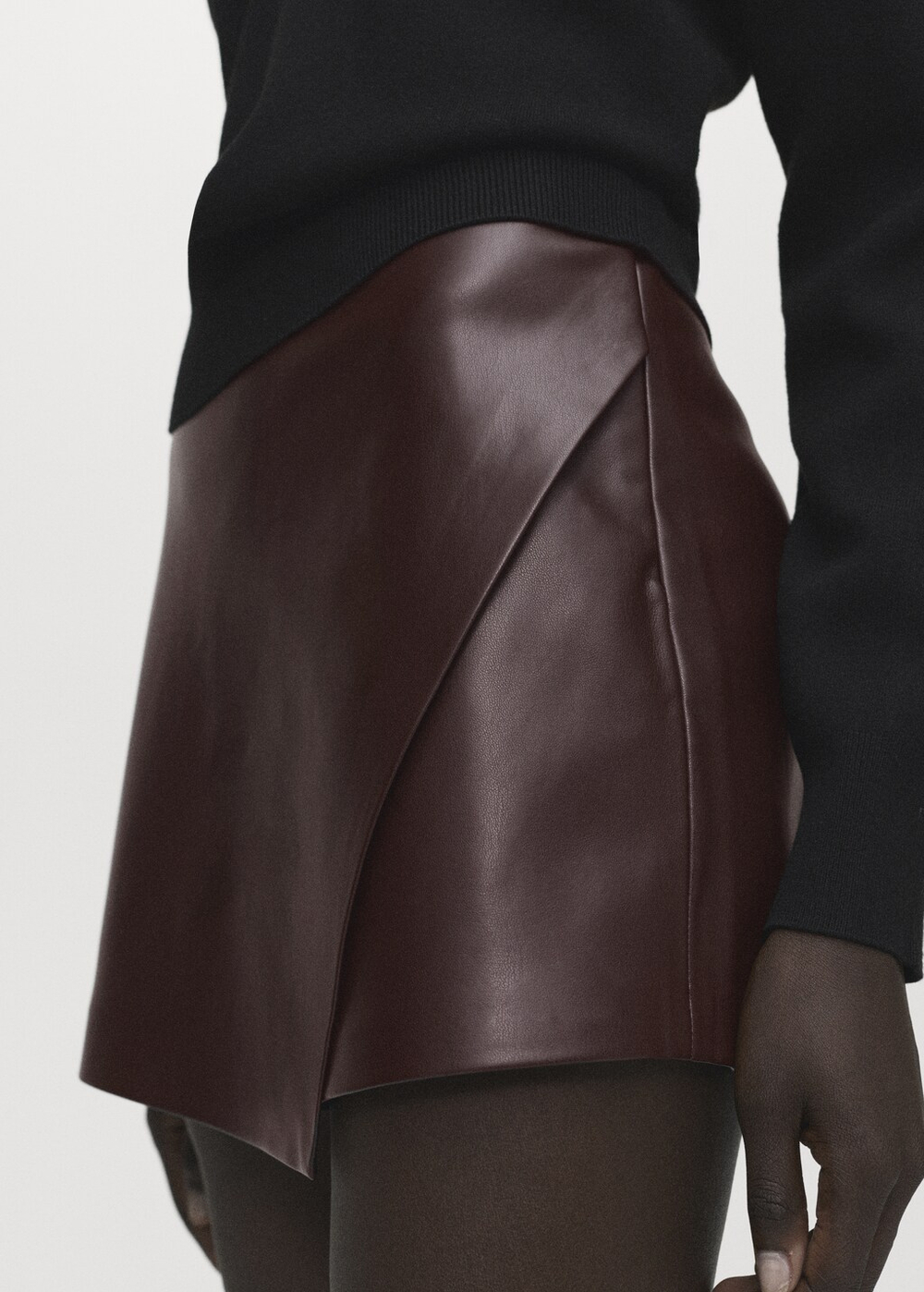 Юбка-брюки из искусственной кожи