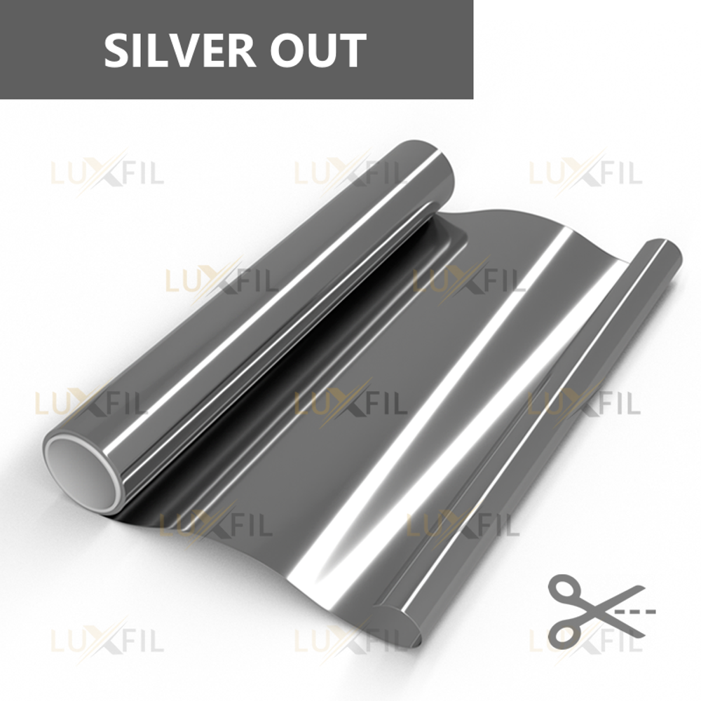 Пленка для окон декоративная SILVER OUT LUXFIL, на отрез (ширина рулона 1,524 м.)