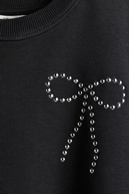 H&M Футболка свободного кроя с принтом, черный