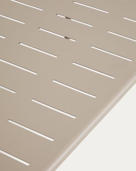 Уличный стол Zivia из оцинкованной стали бежевого цвета, 90 x 50 см