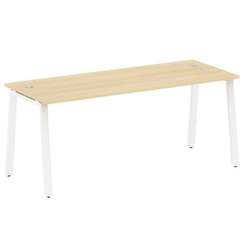 Metal System Стол письменный на А-образном м/к БА.СП-5 Акация Лорка/Металл Белый 1800*720*750
