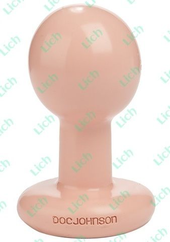 Круглая телесная анальная пробка ROUND SMALL