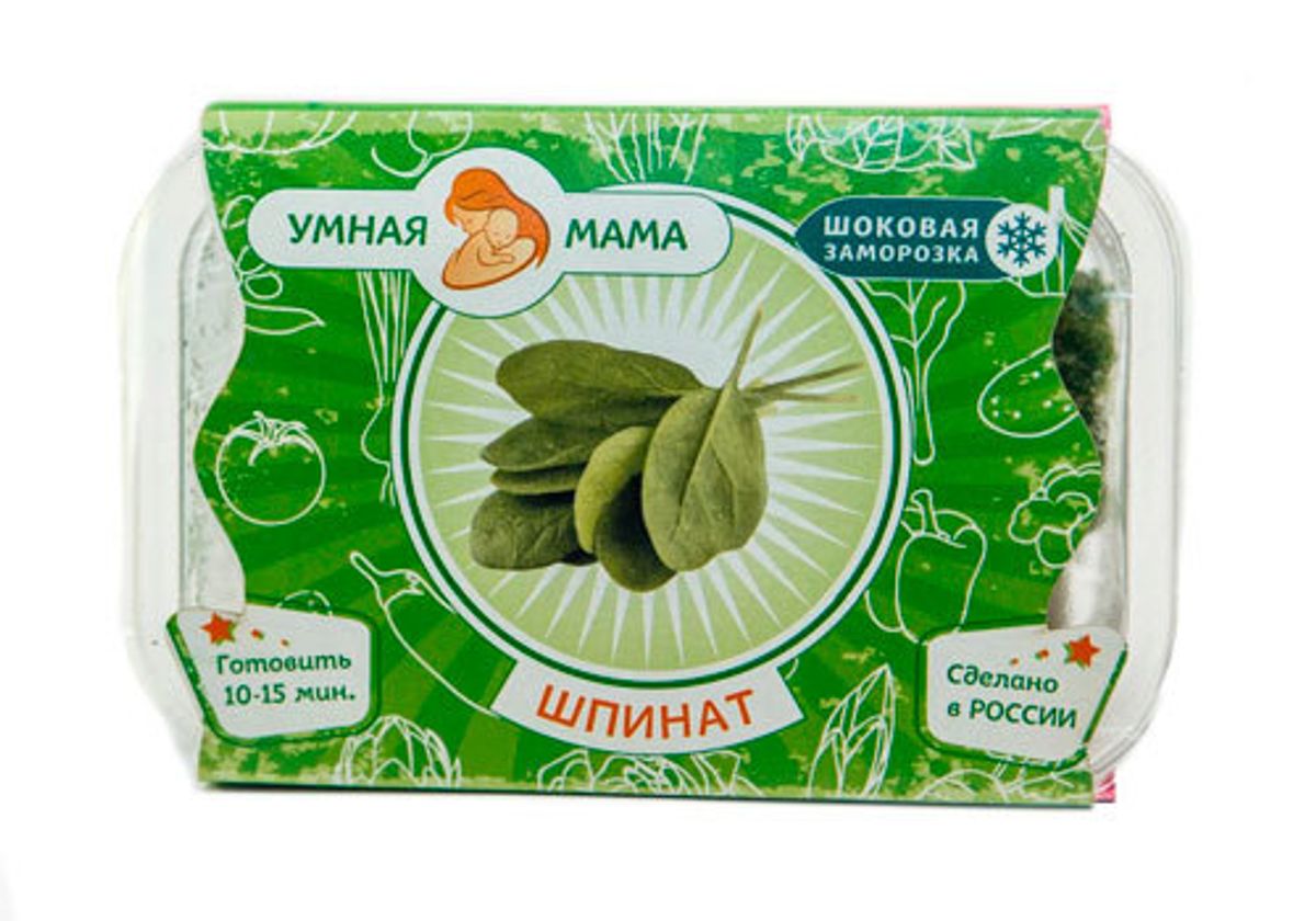 Шпинат "Умная мама" замороженный, 200г