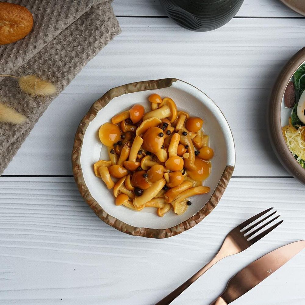 Салатник 175 мл d 15,5 cм h4,3 cм Crush White Matt New Brown Taiga P.L. [6]