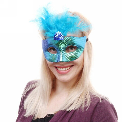 Маска карнавальная «Морская волна», микс (синий,бел,розовый)