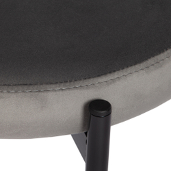 Стул REVO (mod. 7033) / 1 шт. в упаковке ткань/металл, 47х54х82 см, высота до сиденья 47 см, серый barkhat 26/черный