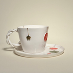 Чайная пара Новогодние игрушки 260мл