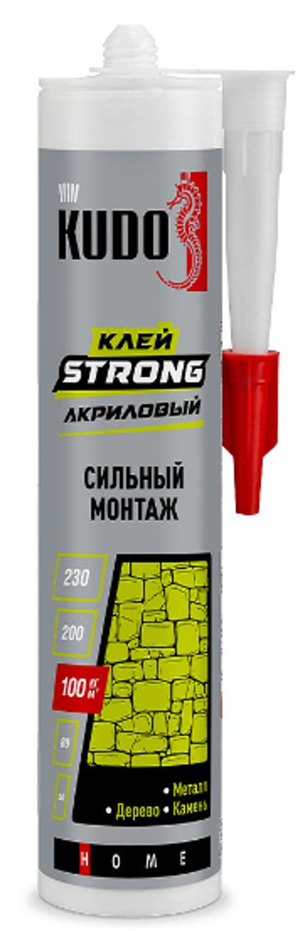 Клей для сильного монтажа, акриловы белый 280мл (12шт)