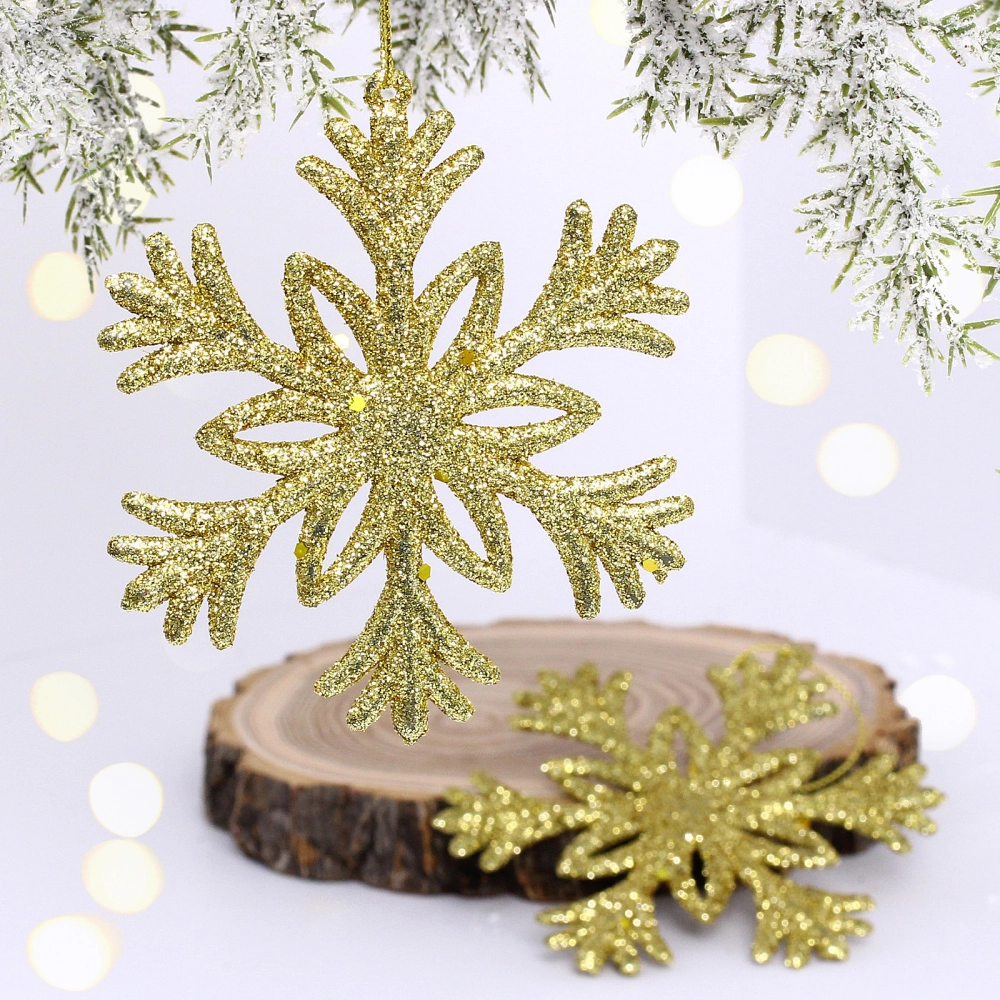 Подвеска «Снежное волшебство» 10 см (набор 2 шт), золото