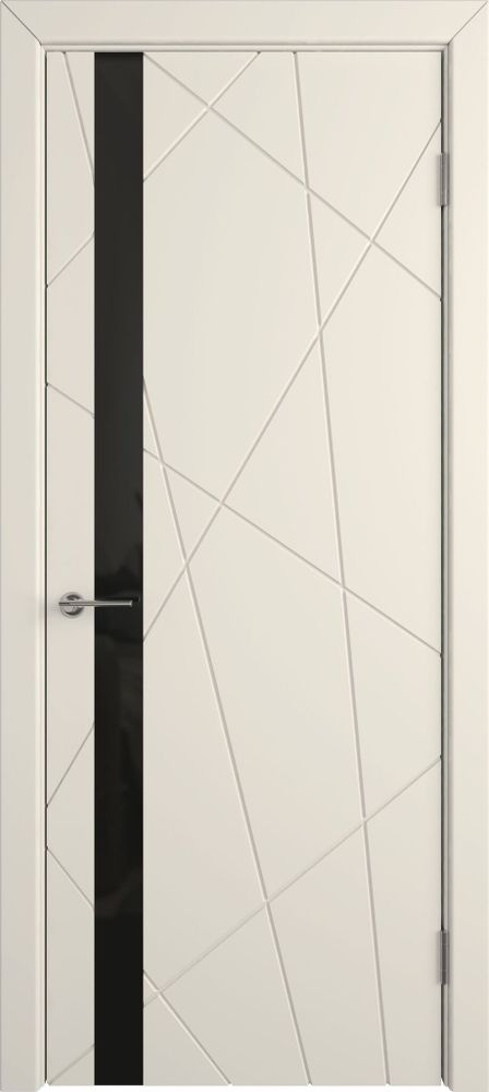 Дверь Flitta / Ivory / Black Gloss / Владимирские двери