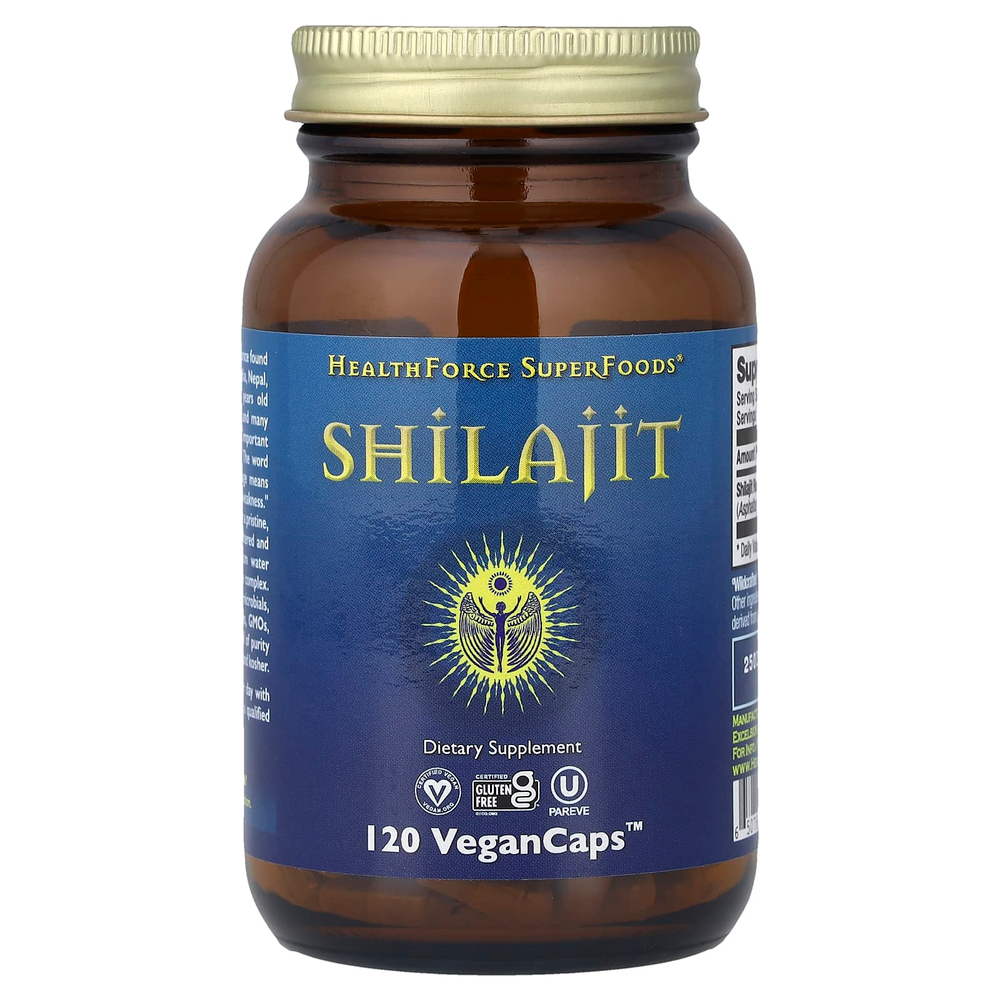 HealthForce Superfoods, Мумие, 120 веганских капсул (200 мг на капсулу)