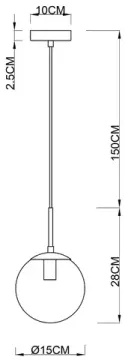 Подвесной светильник 1*E14 A1915SP-1AB бронза Volare Arte Lamp