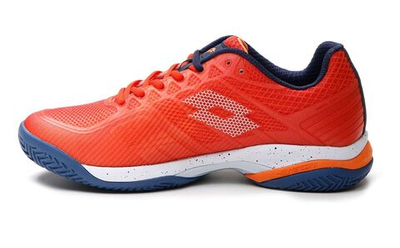 Мужские кроссовки теннисные Lotto Mirage 300 III Clay - nectarine/all white