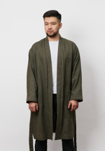 Шапан льняной длинный OYU TOLQYN KHAKI