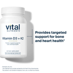 Vital Nutrients, K2-7 + D3, 60 вегетарианских капсул