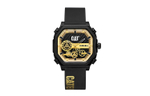 CAT Wrist Watch Quartz Movement Silicone Strap 47mm Black Dial Women"s Watch CAT F81P1P1 1G Black
