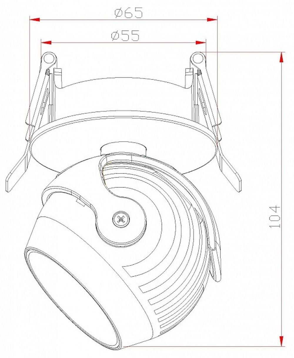 Встраиваемый светильник на штанге Fiberli 7002-ZZ10W 12130502