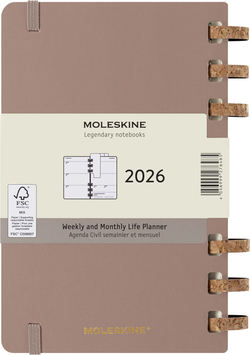 Еженедельник Moleskine SPIRAL (DHSPP2912MWH3) 130х210мм, цвет кофейный