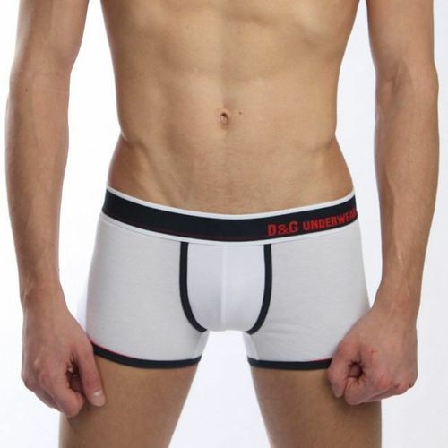 Мужские трусы боксеры белые D&amp;G Underwear White Boxer