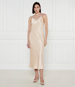 Сатиновое платье Marc Cain - бежевый(YC 21.19 W46)