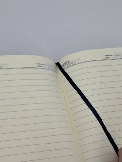 Блокнот А5 100 л. линейка на магнитной кнопке темно синий (201688323-2)