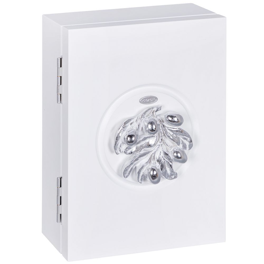 Полка ключница Oliva Branch (Олива Бранч) 2 Айс Античное серебро