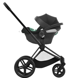 Коляска 3 в 1 Cybex Priam IV Matt Black complete и автокресло Aton B2 i-Size Volcano Black Sepia Black
