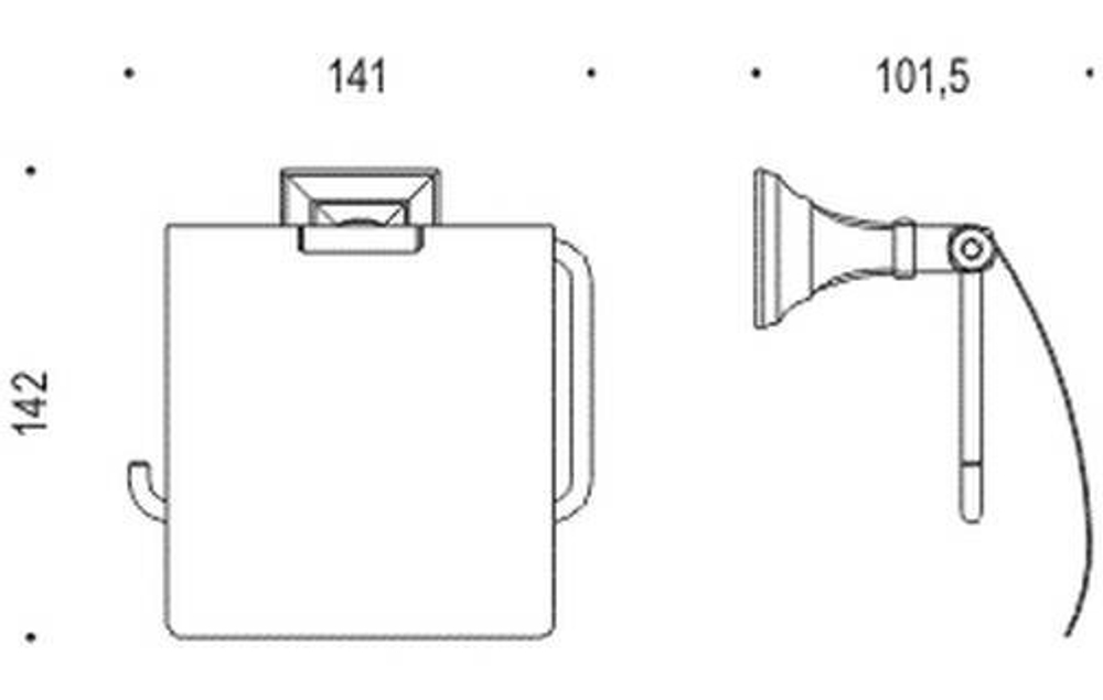 Полотенцедержатель-кольцо Colombo Portofino  B3231, хром схема
