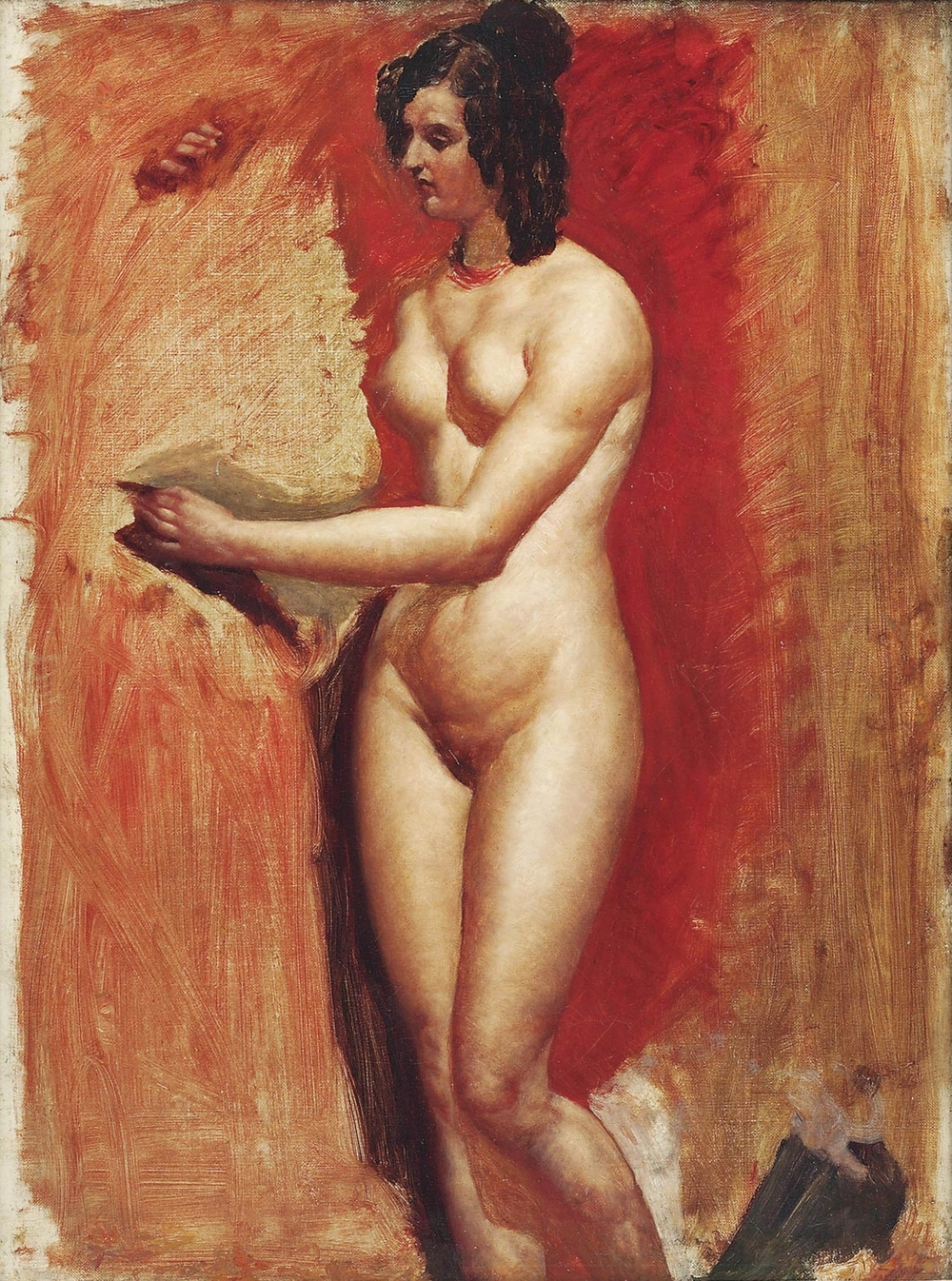 Уильям Этти. Этюд обнаженной (Study of a Female Nude). 60 x 49.5. Холст, масло. Частное собрание.