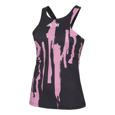 Женская теннисная майка adidas New York Y Tank Top Women - Black, Pink