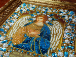 Принт-И18а Ткань с нанесенной авторской схемой Ангел Хранитель (Золото)