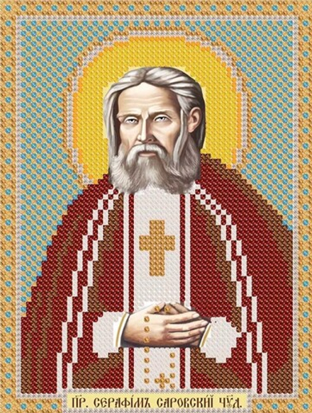 Ткань с рисунком  "Нова Слобода" №1 для вышивания бисером, 13 см х 17 см