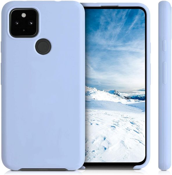 Силиконовый противоударный чехол Aioria для Google Pixel 4a (Голубой)