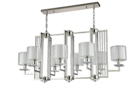 Подвесная люстра Crystal Lux NICOLAS NICOLAS SP8 L1000 NICKEL/WHITE