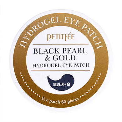 Petitfee Патчи гидрогелевые для глаз - Black pearl & gold hydrogel eye-spot patch, 60шт