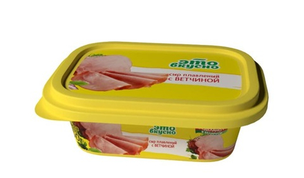 Сыр плавленый "Это вкусно" 40% 150г. С ветчиной Бабушкина крынка