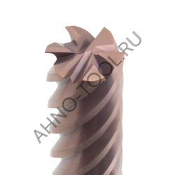 Фреза твердосплавная  12мм (L=100, l=45, хв=12) Z6 45° по стали, нерж., чугуну BRGM-6EL-D12.0 HRC55
