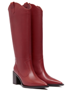 Женские удлинённые казаки из кожи