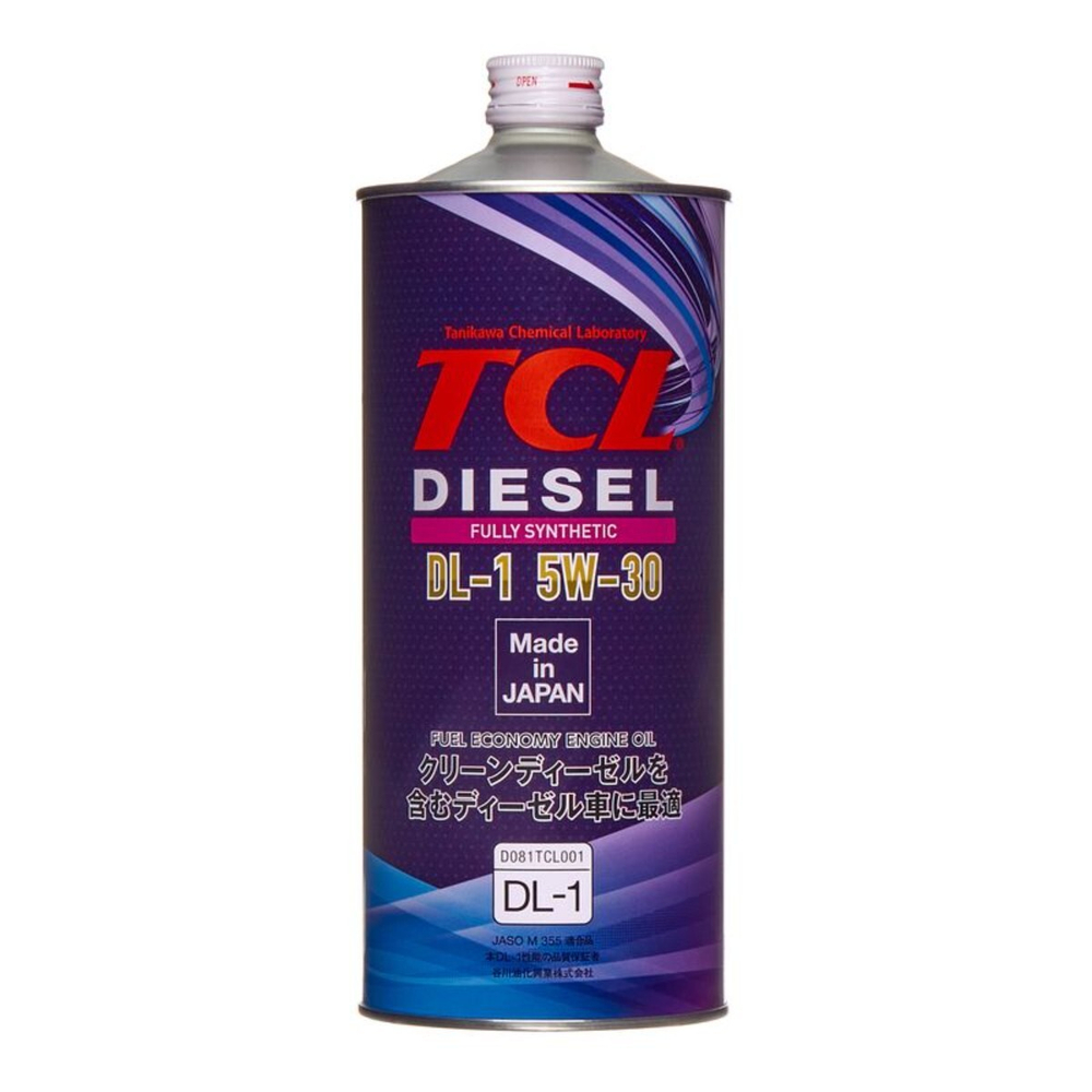 TCL Масло для дизельных двигателей TCL Diesel, Fully Synth, DL-1, 5W30, 1л