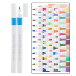 Маркер для скетчинга Basir, акриловый, на водной основе, белый корпус с цветным колпачком в цвет чернил, 60 шт