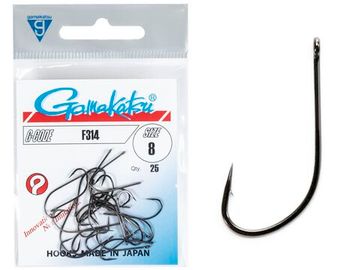 Крючки Gamakatsu F314 HOOKS BLACK разм. 08 25шт.