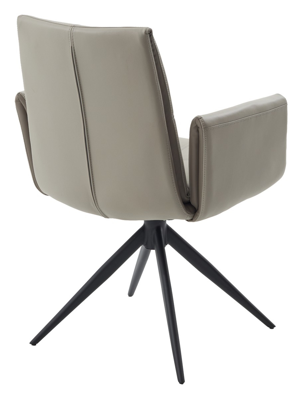 Стул М-City DISAUR Stig поворотный на поворотный на 360 градусов, Hf017-11, Hf017-12 Бежевый, Экокожа, Черный каркас