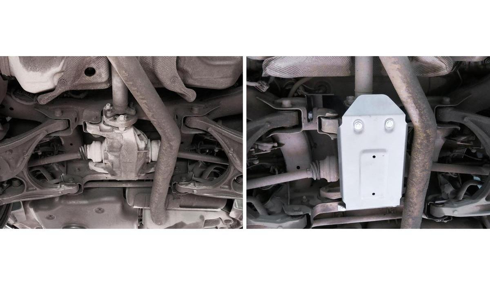 Защита редуктора Rival для Jeep Grand Cherokee WK2 (V - 3.0D) 2010-2018/Jeep Grand Cherokee WK2 рестайлинг (V - 3.0; 3.6) 2018-н.в./Mercedes-Benz GLE W166 (V - 2.1D) (250d) 2015-2018/Mercedes-Benz GLE W166 (V - 3.0) (400, 450AMG) 2015-2018/Mercedes-Benz GLE W166 (V - 3.0D) (350d) 2015-2018/Mercedes-Benz GLE Coupe (V - 3.0) (400, 450AMG) 2015-2019/Mercedes-Benz GLE Coupe (V - 3.0D) (350d) 2015-2019/Mercedes-Benz GL-klasse X166 (V - 3.0D) (350d) 2012-2016/Mercedes-Benz GLS-klasse X166 (V - 4.7) (500) 2015-2019/Mercedes-Benz GLS-klasse X166 (V - 3.0) (400) 2015-2019/Mercedes-Benz GLS-klasse X166 (V - 3.0D) (350d) 2015-2019, штампованная, алюминий 4 мм, с крепежом, 333.3924.1