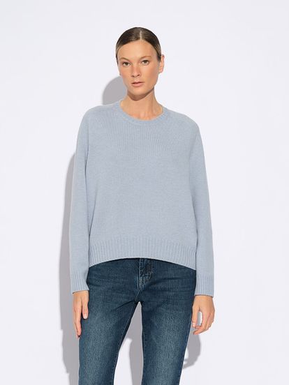 Женский свитер голубого цвета из 100% кашемира - фото 2
