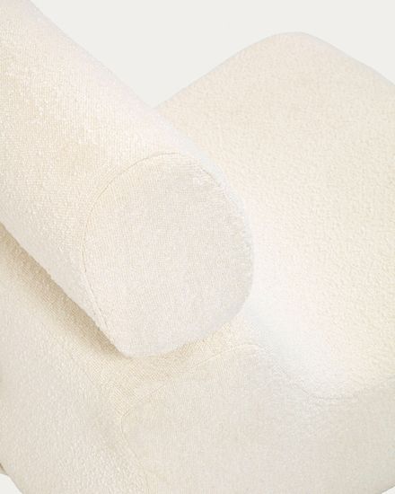 Кресло Club из белой ткани букле Испания Lа Forma