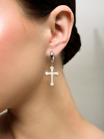 Серьги "Cross" Bicolor с перламутром